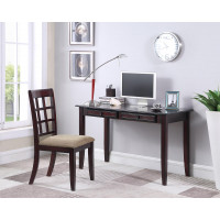 Coaster Furniture 800780 Newton 2-piece Writing Desk Set Dark Amber and Tan